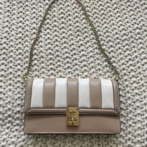Coach Tan and Cream Leather Bag - Picture 1 of 6